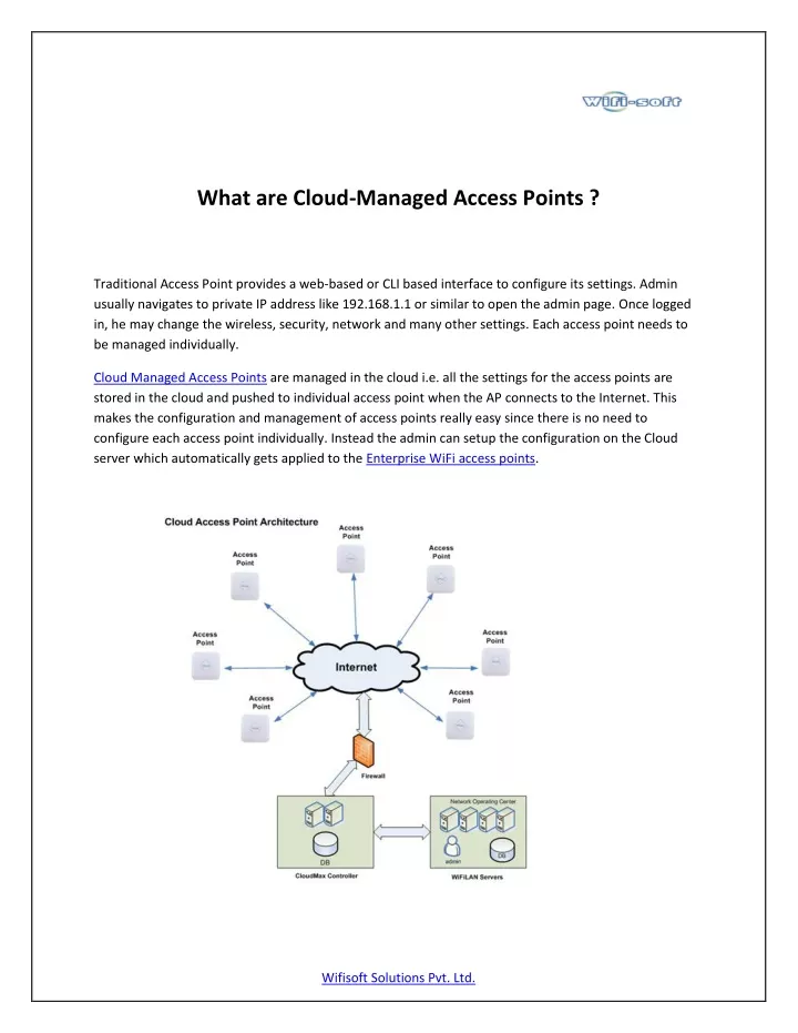 what are cloud managed access points
