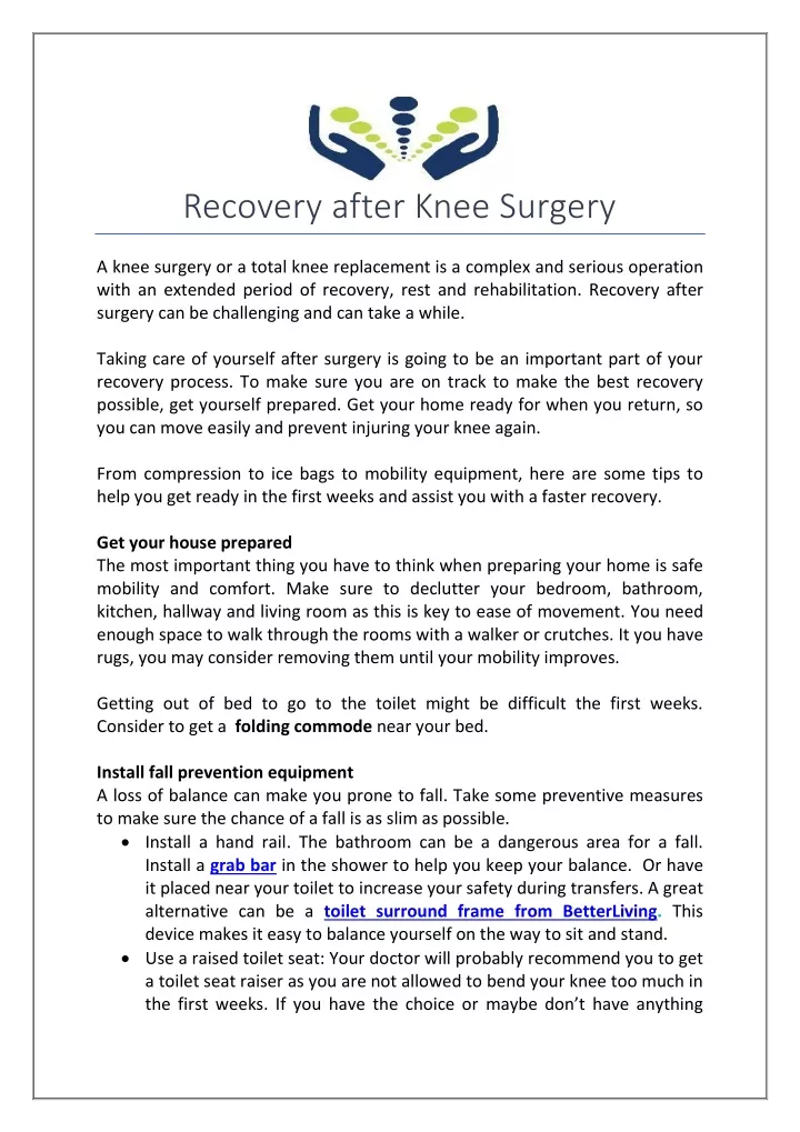 recovery after knee surgery