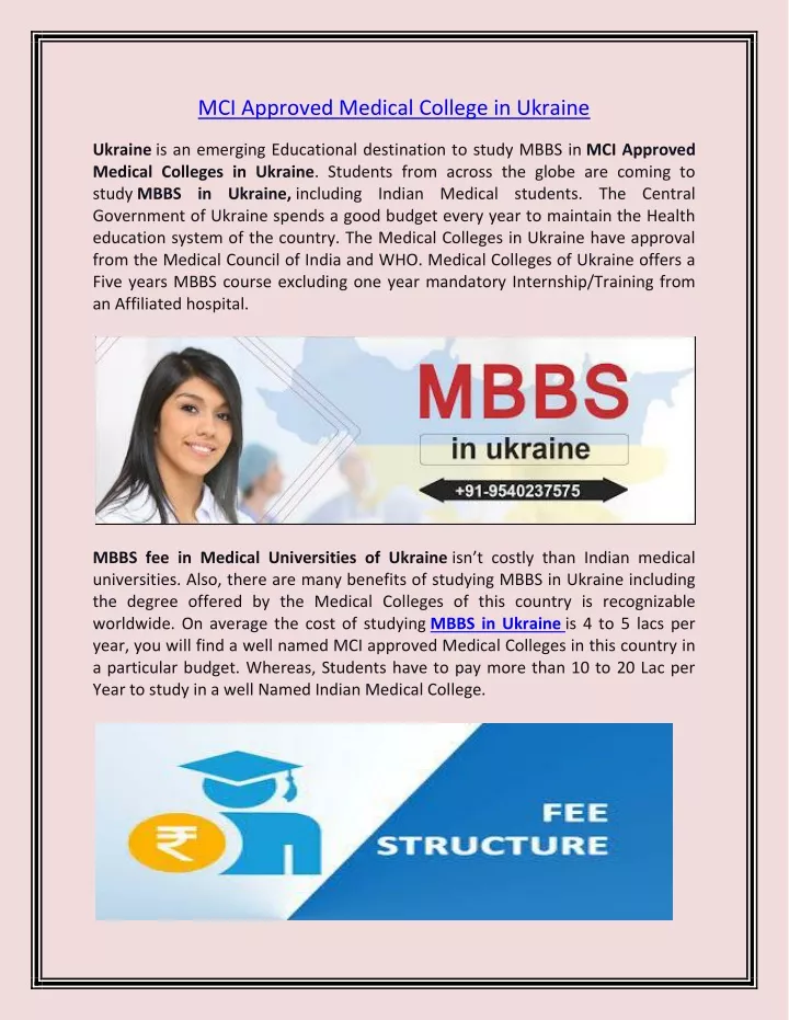 mci approved medical college in ukraine