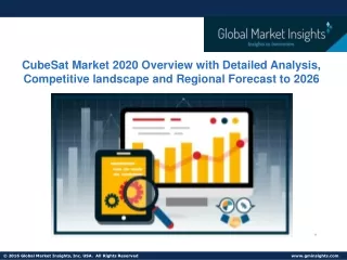 CubeSat Market 2020 by Regional Outlook, Competitive Strategies and Forecasts to 2026