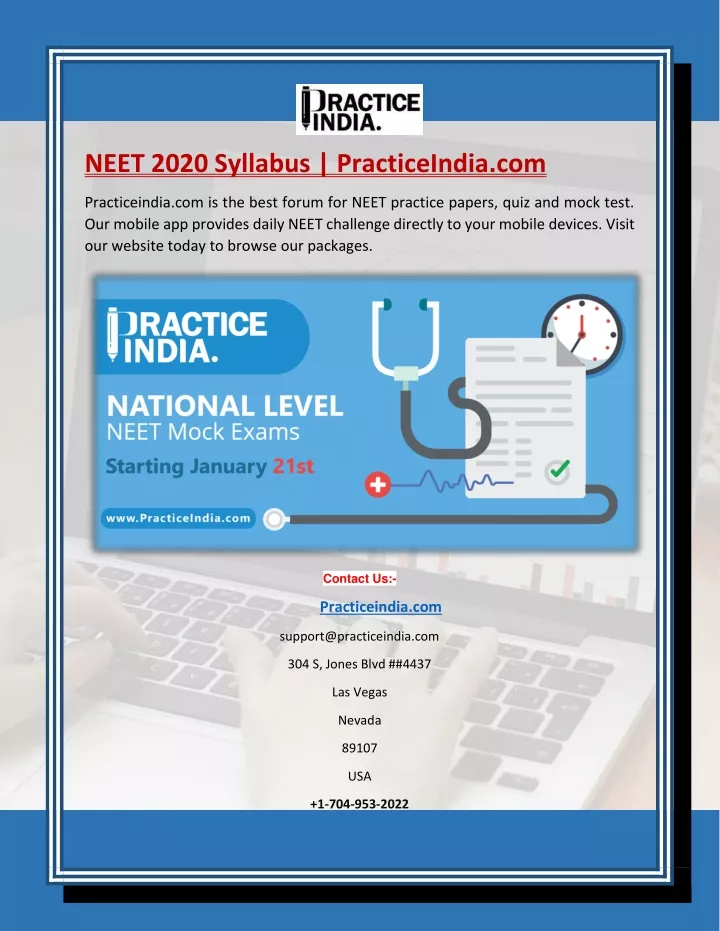 neet 2020 syllabus practiceindia com