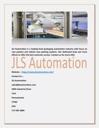 jls automation is a leading food packaging