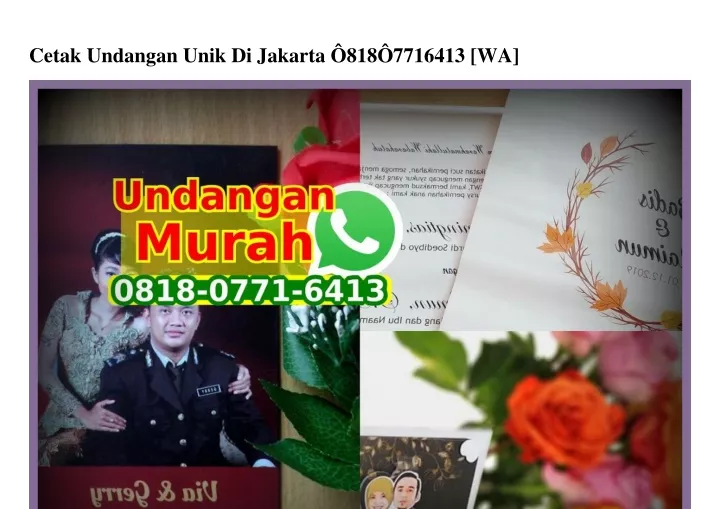 cetak undangan unik di jakarta 818 7716413 wa