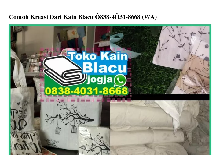 contoh kreasi dari kain blacu 838 4 31 8668 wa