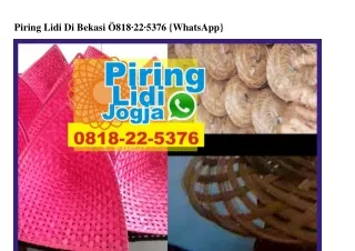 Piring Lidi Di Bekasi 0818–22–5376[wa]