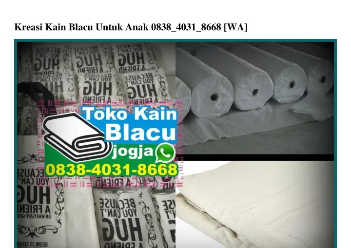 kreasi kain blacu untuk anak 0838 4031 8668 wa