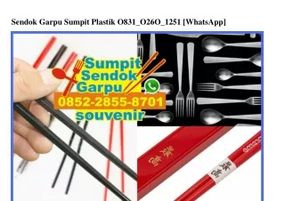 Sendok Garpu Sumpit Plastik 083102601251[wa]