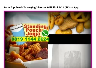 Stand Up Pouch Packaging Material 0819.1144.2624[wa]