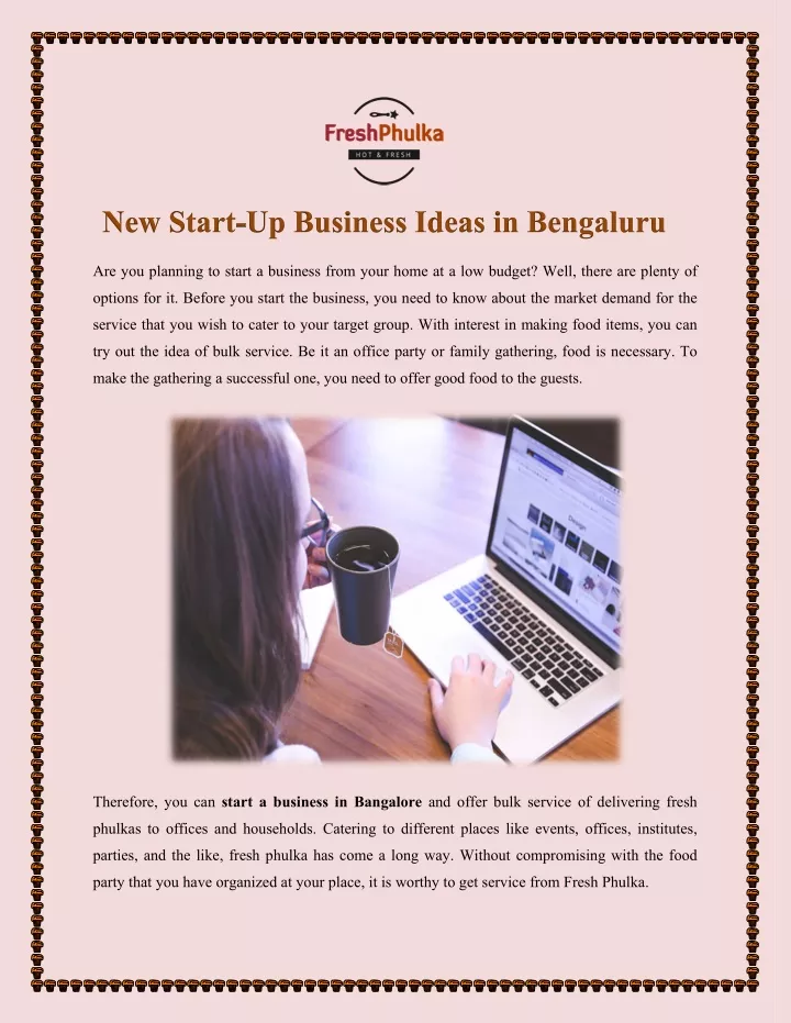 new start up business ideas in bengaluru