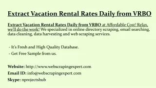 extract vacation rental rates daily from vrbo