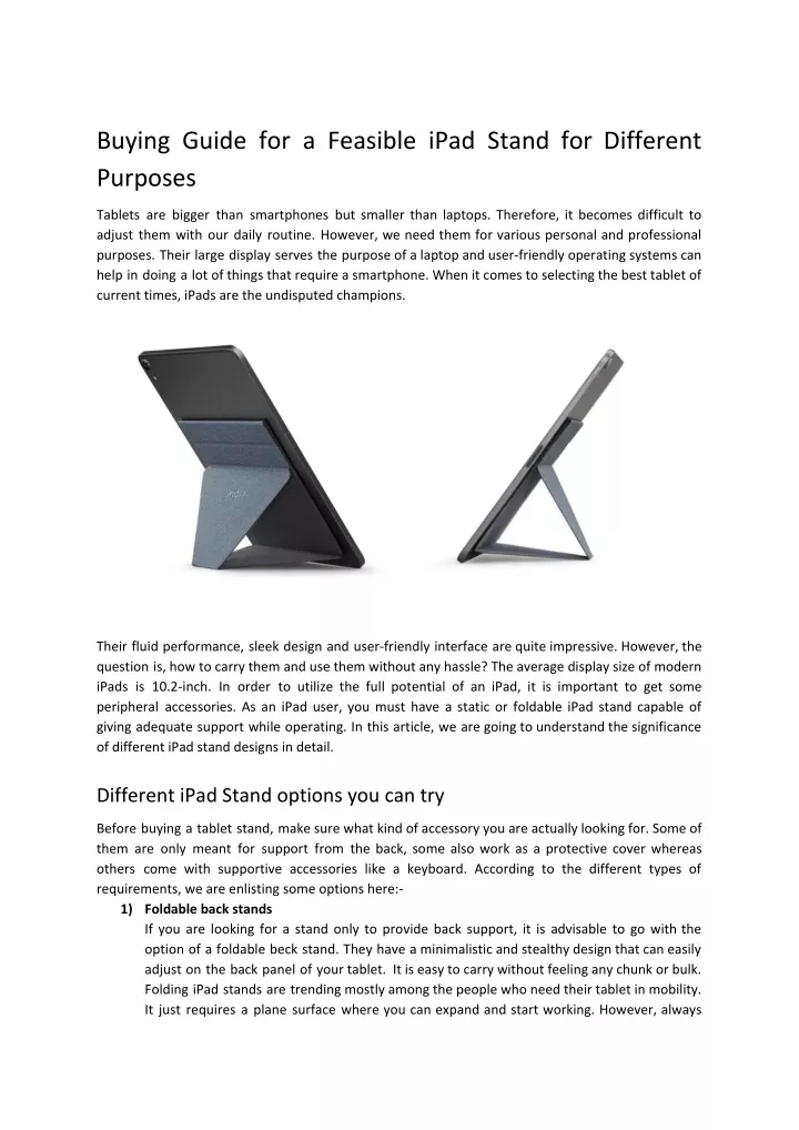 buying guide for a feasible ipad stand