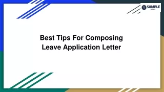 Just How to Write a Leave Application Letter