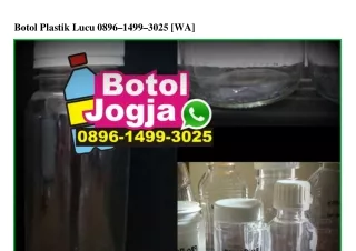 Botol Plastik Lucu O896.I499.3O25 (WA)