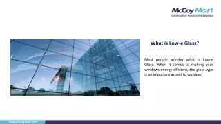 What is Low-e Glass & Benefits