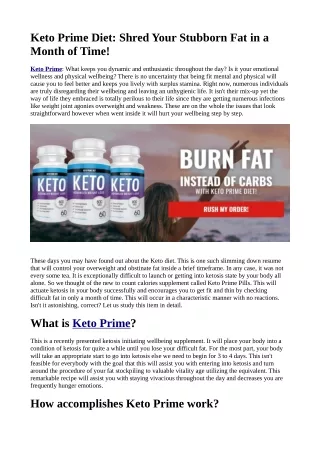 Are There Keto Prime Side Effects?