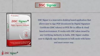 Dsc signer Software l Digital Signature Software