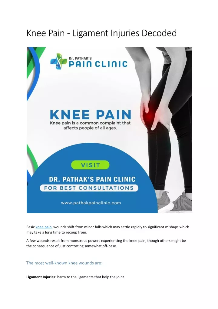 knee pain ligament injuries decoded