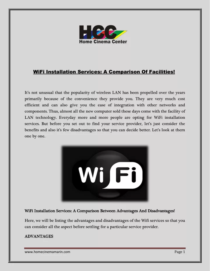 wifi installation services a comparison