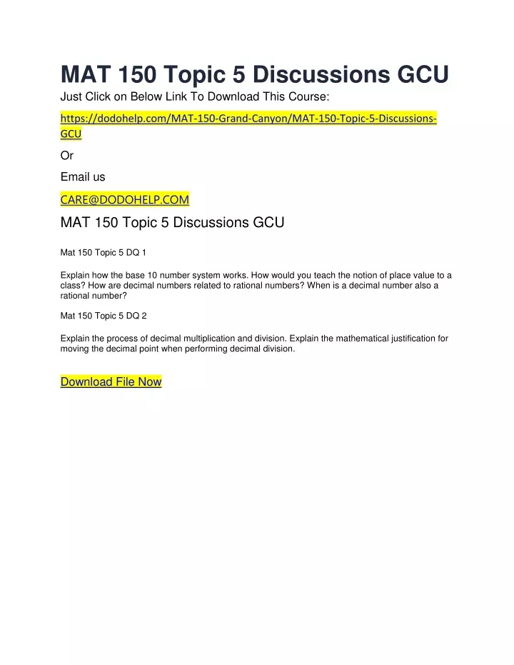 mat 150 topic 5 discussions gcu just click