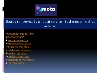 book a car service car repair service best