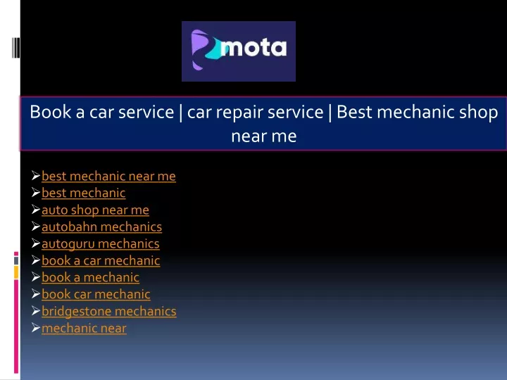 book a car service car repair service best
