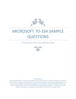 microsoft 70 334 sample questions