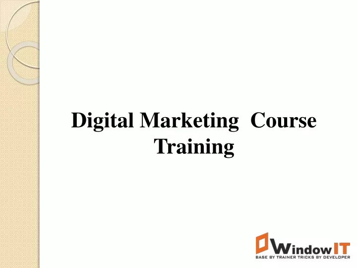digital marketing course training