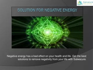 Solution For Negative Energy