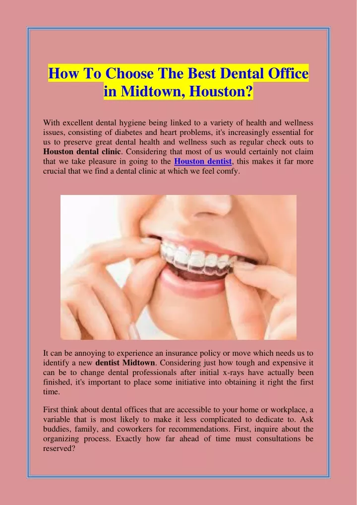 how to choose the best dental office in midtown
