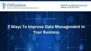 7 Ways To Improve Data Management In Your Business