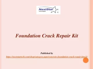 Foundation Crack Repair Kit