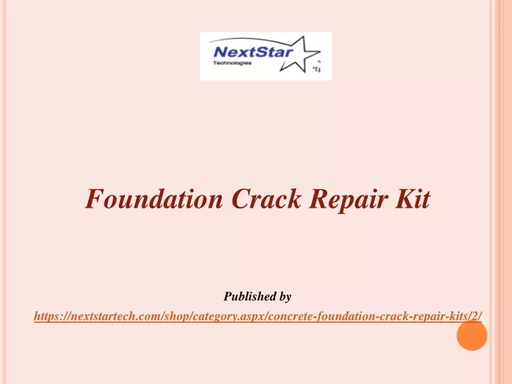 foundation crack repair kit published by https