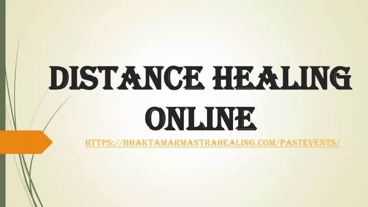 distance healing online