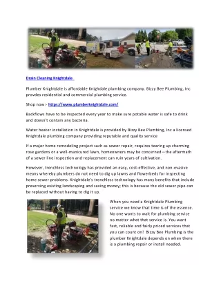 drain cleaning knightdale plumber knightdale