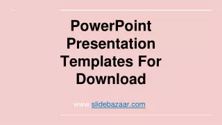 powerpoint presentation templates for download