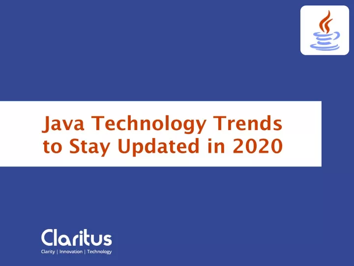 java technology trends to stay updated in 2020