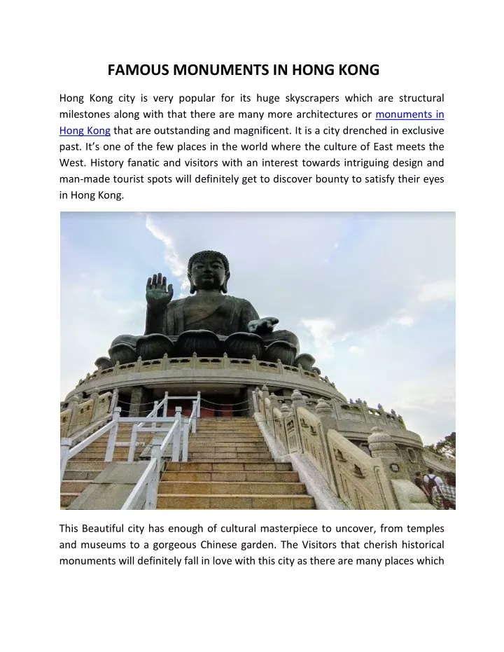 famous monuments in hong kong