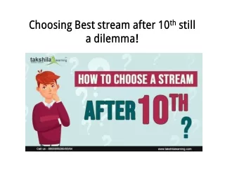 Choosing Best stream after 10th