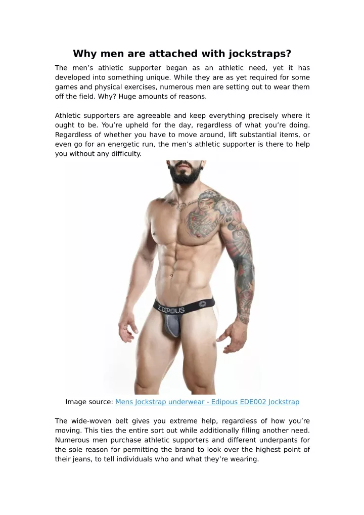 why men are attached with jockstraps
