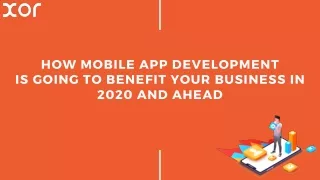 Benefits Of Mobile App Development In 2020