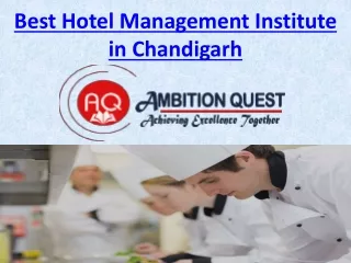 Hotel Management Institute in Chandigarh
