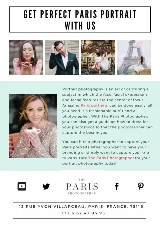 Get Perfect Paris Portrait With Us