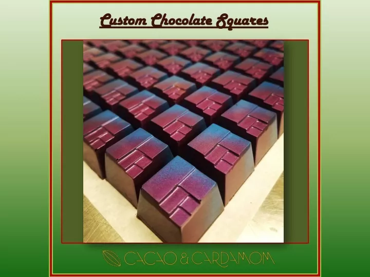 custom chocolate squares