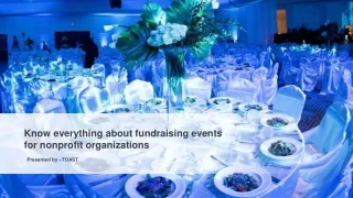 Know everything about fundraising events for nonprofit organizations