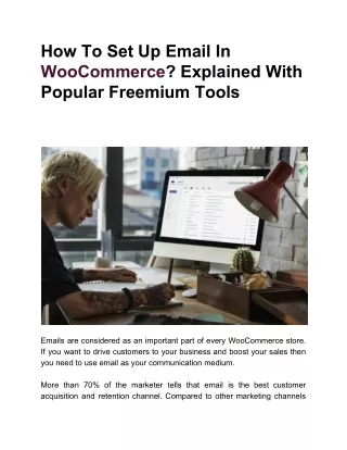 how to set up email in woocommerce explained with
