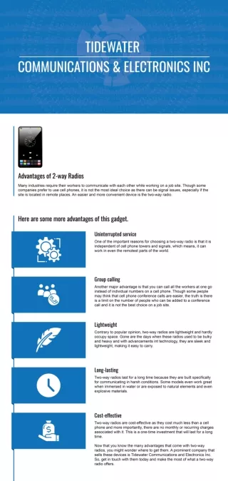 Advantages of 2-way Radios