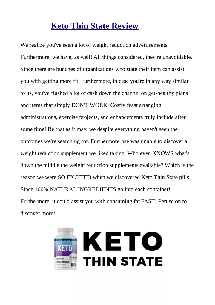 keto thin state review