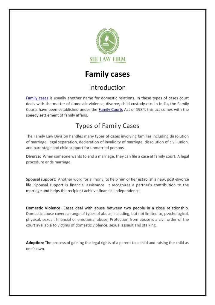 family cases