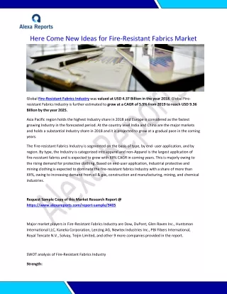 Here Come New Ideas for Fire-Resistant Fabrics Market