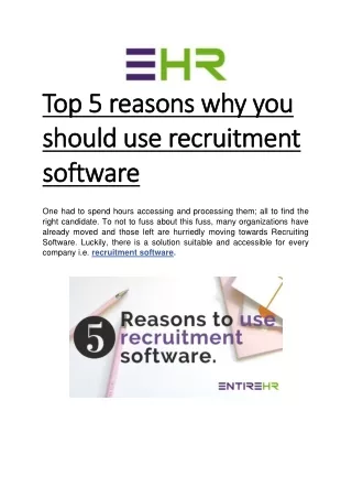 Know why you should use cloud-based Recruitment Software for your agency